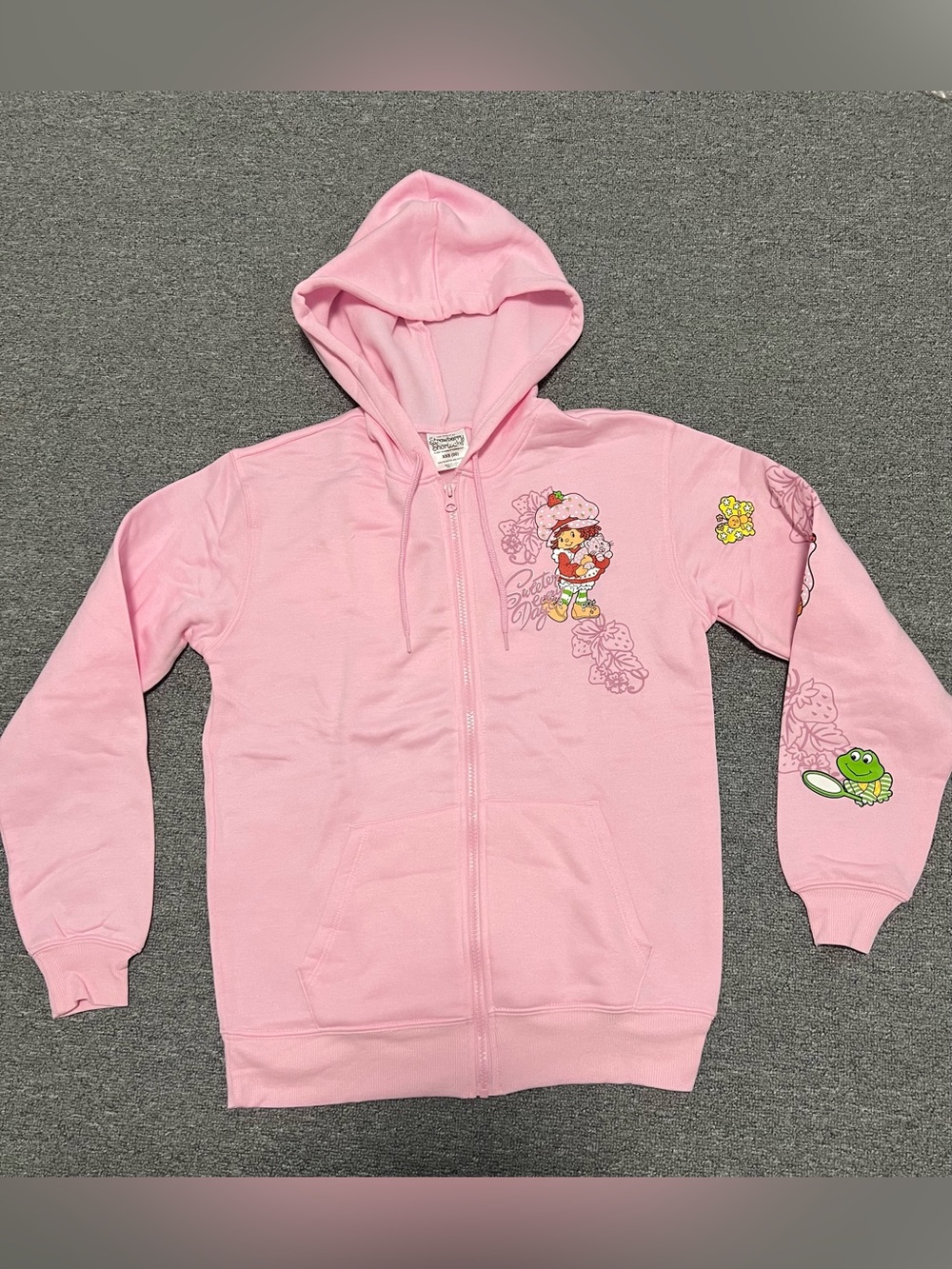 Strawberry shortcake Pink Zip-Up Hoodie Adult XXS